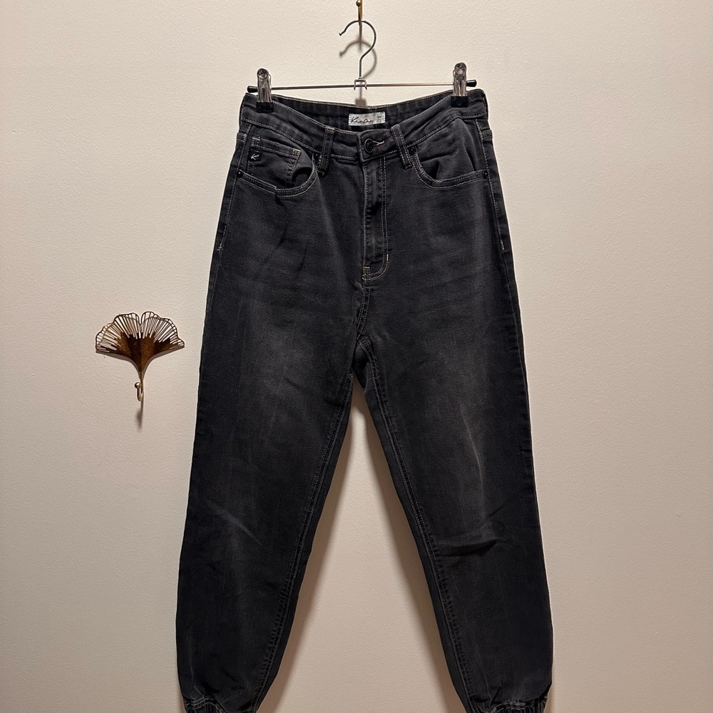 KanCan Charcoal Denim Joggers